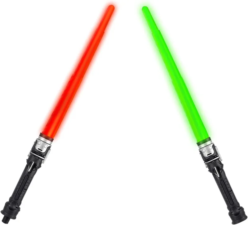 Zehan Zitong ▫️ Sabre de Luz, Sabre de Laser 2 em 1 Telescópico e Dobrável, Sabre de Laser para Crianças, Laser de 7 Cores com Som, Sabre de Luz, para Presentes de Aniversário e Cosplay para crianças