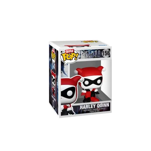 Funko ▫️ Bitty Pop! Conjunto de 4: DC Comics - Harley Quinn, O Joker, Poison Ivy, Mini-figura Misteriosa - Os estilos podem variar - 0,9 polegadas (2,2 cm) Colecionável - Inclui expositor empilhável 4