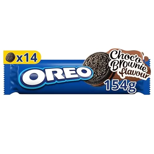 Oreo ▫️ Biscoitos Choco Brownie recheados de cacau, com sabor a brownie, 16 x 154 g 2