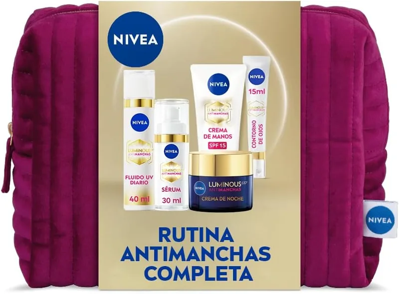 NIVEA ▫️ Cellular Luminous630 - Pack Presente Completo Anti-Blemish - Dia 40 ml, Noite 50 ml, Sérum 30 ml, Contorno de Olhos 15 ml e Mãos 50 ml - Todos os tipos de pele