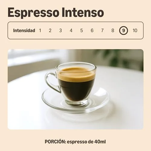 by Amazon ▫️ da Amazon Espresso Intenso Cápsulas de café compatíveis com Nespresso, Torra escura, 50 unidades, Embalagem de 2 - Certificado pela Rainforest Alliance 4