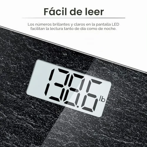 RENPHO ▫️ Balança de casa de banho, alta precisão, ecrã LED, para perder peso, 180 kg 3
