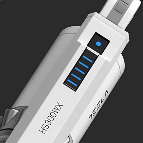 TESLA ▫️ Aspirador de mão HS300WX, 200 W, depósito de 200 ml, filtro HEPA lavável, bateria de longa duração, 2 velocidades, branco 6