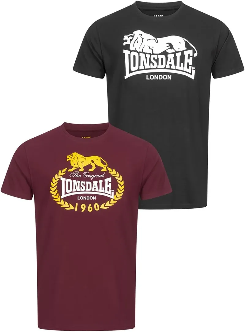 Lonsdale ▫️ Camisola de lazer Ecclaw para homem (conjunto de 2)