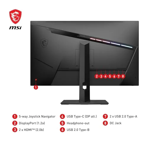 MSI ▫️ MAG321QR QD - Monitor de jogos plano de 31,5", IPS, WQHD (2560x1440, 16:9, compatível com G-SYNC, Quantum Dot, modo de consola FHD a 120 Hz) 5