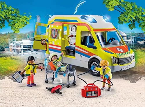 PLAYMOBIL ▫️ City Life 71202 Ambulância com luzes e sons, brinquedo para crianças a partir dos 4 anos 3
