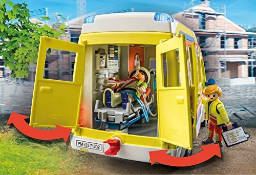 PLAYMOBIL ▫️ City Life 71202 Ambulância com luzes e sons, brinquedo para crianças a partir dos 4 anos 5