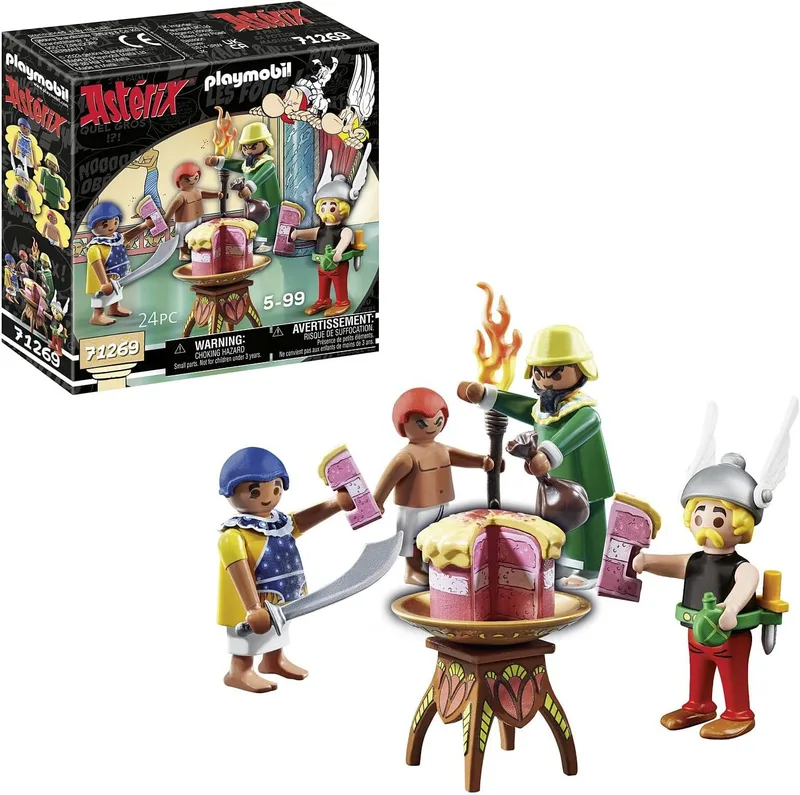 PLAYMOBIL ▫️ Asterix 71269 Paletabis e o Bolo Envenenado, o provador de Cleópatra e Paletabis, Brinquedo para crianças a partir dos 5 anos