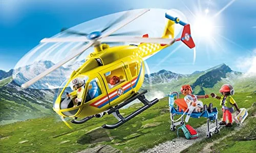 PLAYMOBIL ▫️ City Life 71203 Helicóptero de Resgate, Brinquedo para crianças a partir dos 4 anos 4
