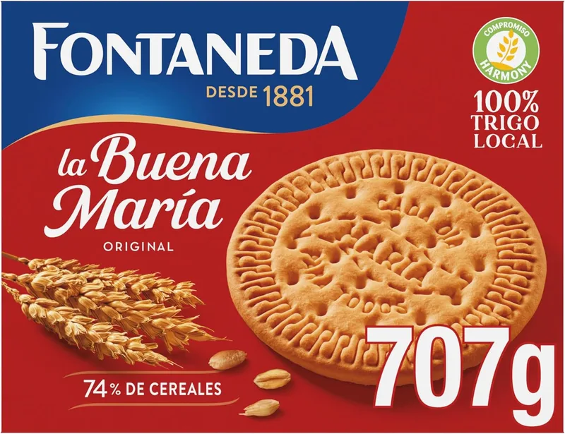 Fontaneda ▫️ Biscoitos La Buena Maria, para toda a família, 6 caixas de 707g