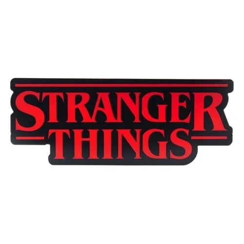 Paladone ▫️ Candeeiro «» com o logótipo de «Stranger Things», 30 cm (11,8") de largura, candeeiro de parede ou de secretária com alimentação por USB ou pilhas, modos de iluminação «Fase» e «Pulso», produto oficial da Netflix 3