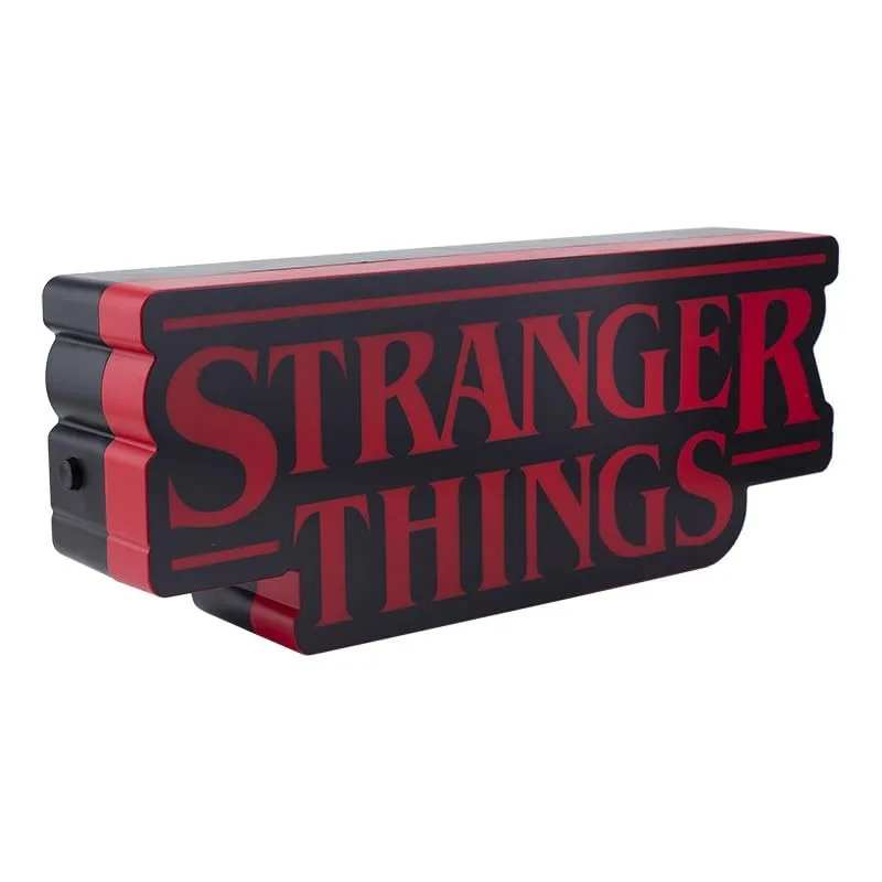 Paladone ▫️ Candeeiro «» com o logótipo de «Stranger Things», 30 cm (11,8") de largura, candeeiro de parede ou de secretária com alimentação por USB ou pilhas, modos de iluminação «Fase» e «Pulso», produto oficial da Netflix 4