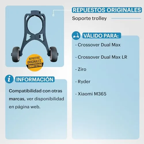 SMARTGYRO ▫️ Trolley Wheels - Rodas Trolley para trotinetes elétricas, compatíveis com Ziro/Z-One/Z-Pro e K2 3