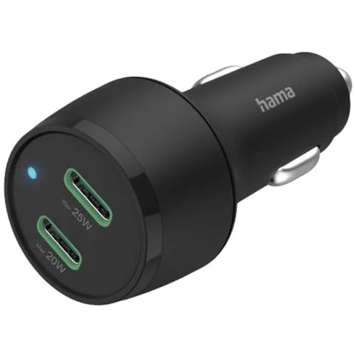 Hama ▫️ Carregador USB-C duplo para automóvel com carregamento rápido 2