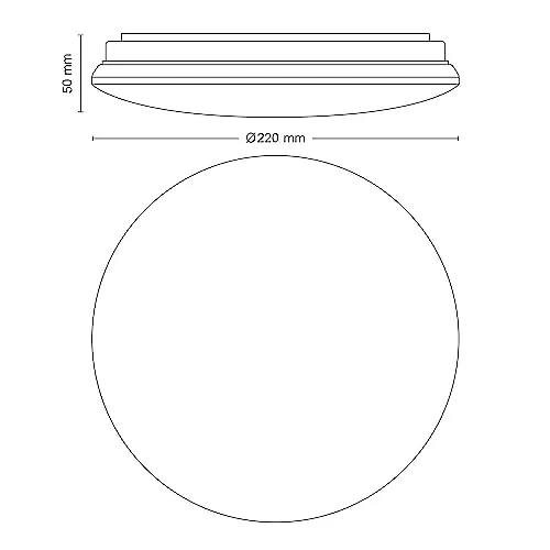 Philips ▫️ Luminária de teto LED Moire, 6 W, 600 lúmenes, luz fria 4000 K, 22 cm de diâmetro 5
