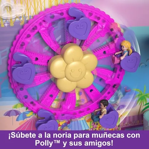 Polly Pocket ▫️ Mala de Férias com Rodas – Baú com bonecas e acessórios, Brinquedo para maiores de 4 anos (Mattel HKV43) 6