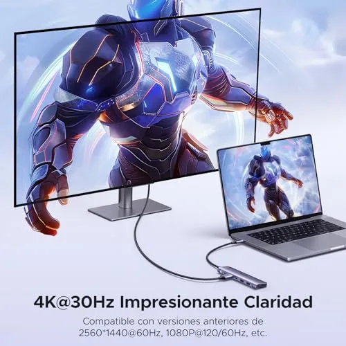 UGREEN ▫️ Revodok 1071 Hub USB-C 7 em 1: Adaptador multiportas e estação de acoplamento 3