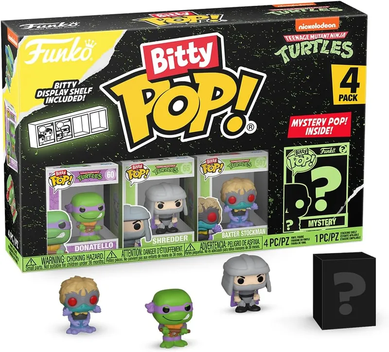 POP ▫️ Funko Bitty ! Conjunto de 4: Tartarugas Ninja (TMNT) - Donatello