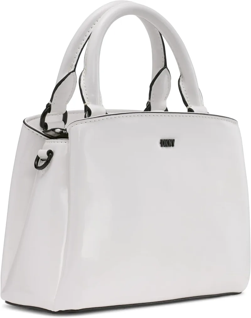 DKNY ▫️ Paige Small Satchel, Bolsa de mão para mulher, Optical White