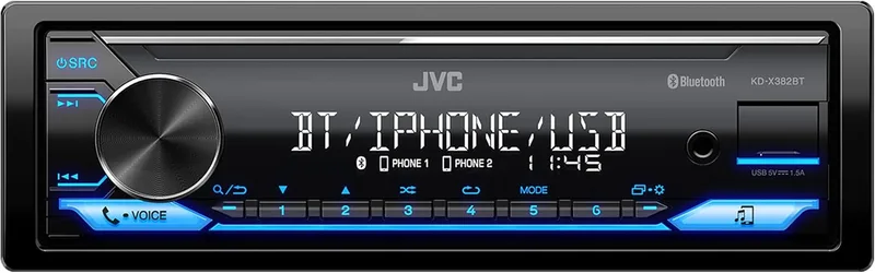 JVC ▫️ KD-X382BT CAR PLAYER - Azul