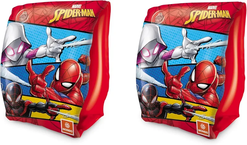 Mondo ▫️ Toys - SPIDERMAN Arm Bands - Manguitos para crianças - Material: PVC - Adequado para crianças dos 2 aos 6 anos com peso entre 6 e 20 kg - 16927