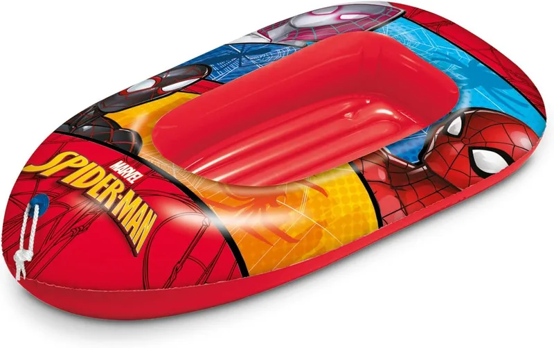 Mondo ▫️ Toys - SPIDERMAN Boat INFLATED BASE - Barco insuflável para bebé – Flutuante, 112 cm. Ideal para meninos e meninas - 16930