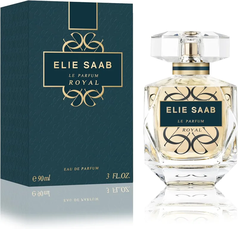 Elie Saab ▫️ Le Parfum Royal 90 ml - Eau de Parfum para mulher - Fragrância Ambery Cyprus - Notas de essência cativantes de mandarina, rosa absoluta e âmbar - Frasco de cristal transparente