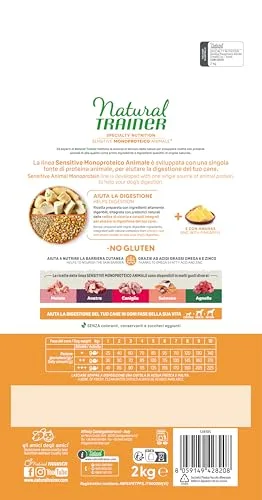Trainer ▫️ Natural Sensitive Sem Glúten - Alimento para cães adultos de raças pequenas e miniatura com ovo e cereais integrais, 2 kg 3