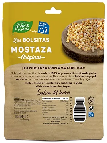 Prima ▫️ Mostarda de primeira qualidade, com um sabor intenso e único. Elaborada com sementes de mostarda. 12 saquinhos 2
