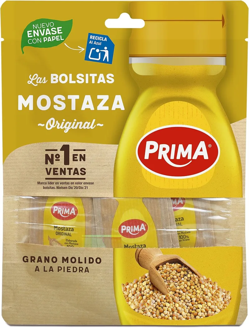 Prima ▫️ Mostarda de primeira qualidade, com um sabor intenso e único. Elaborada com sementes de mostarda. 12 saquinhos