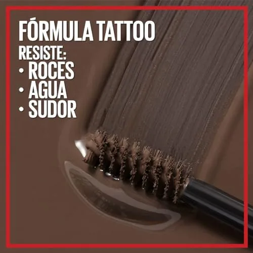 MAYBELLINE ▫️ Gel para sobrancelhas New York Tattoo Brow, sobrancelhas preenchidas à prova de tudo num único passo, tom 257 Castanho Médio 4