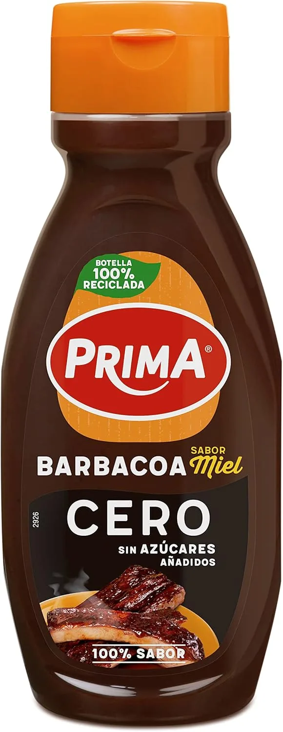 PRIMA ▫️ Molho barbecue Cero com sabor a mel. 420 g