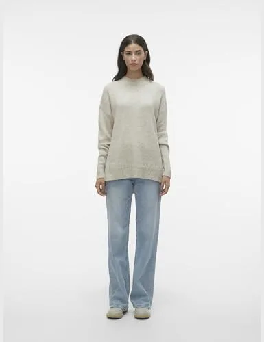 VERO MODA ▫️ Vmlefile Camisola Oversize Boxy Blou Ga Noos TLL para mulher 2