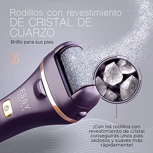 Essy ▫️ Lima Aparelho Elétrico para os Pés com 5 Rolos de Recambio (Roxo) 2