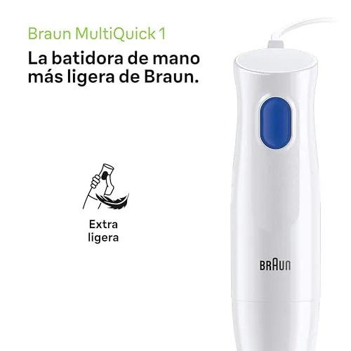 Braun ▫️ MultiQuick 1 - Varinha mágica de 450 W com braço metálico, branca 2