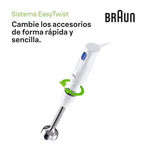 Braun ▫️ MultiQuick 1 - Varinha mágica de 450 W com braço metálico, branca 5