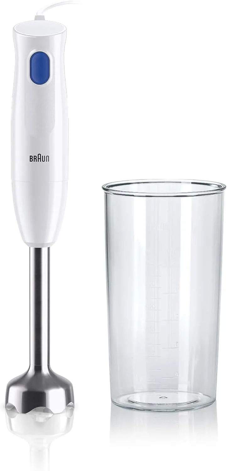 Braun ▫️ MultiQuick 1 - Varinha mágica de 450 W com braço metálico, branca