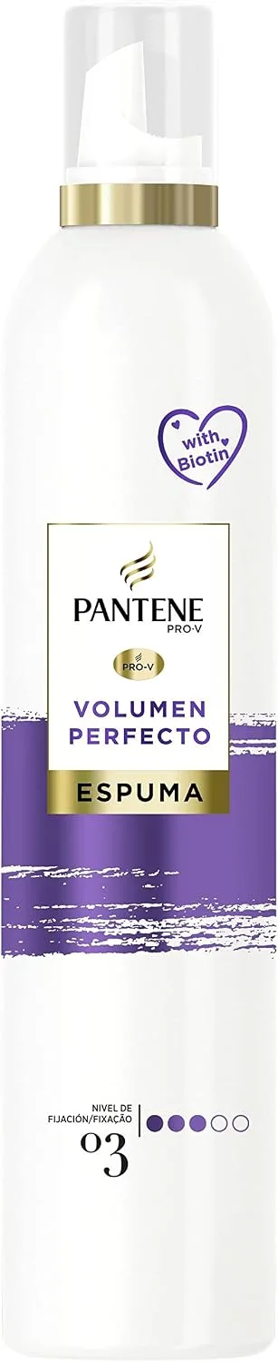 Pantene ▫️ Pro-V Espuma Volume Perfeito, Nutritiva e Protetora contra o Calor, com Biotina, 300 ml