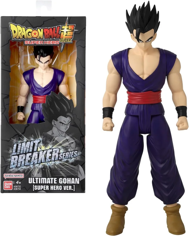 BANDAI ▫️ Dragon Ball Super Limit Breaker Series Action Figure Gohan 30cm - 36756 Multicolor - Figuras articuladas para coleccionadores, ideais para os fãs de Anime.