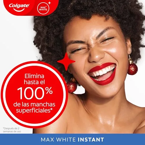 Colgate ▫️ Max White Instant, Pasta de dentes branqueadora, Embalagem de 4 x 75 ml 2