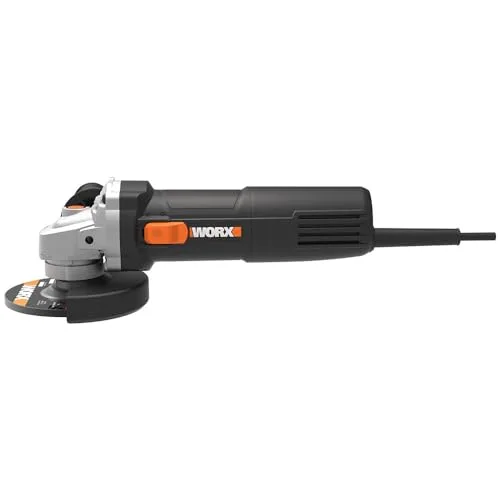 WORX ▫️ Esmeril angular WX718 de 900 W. Esmeril compacto com pega ajustável e pega adicional sem vibrações para lixar e cortar. Diâmetro do disco de 125 mm. Velocidade em marcha lenta de 12 000/m 2