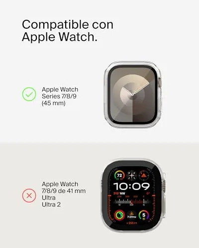 Belkin ▫️ Protetor de ecrã TemperedCurve para o Apple Watch Series 8 com cobertura de ponta a ponta e borda elevada - Protetor de vidro temperado, acessórios para o Apple Watch - Transparente 4