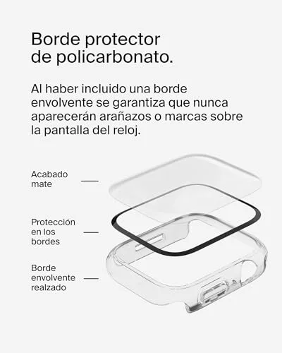 Belkin ▫️ Protetor de ecrã TemperedCurve para o Apple Watch Series 8 com cobertura de ponta a ponta e borda elevada - Protetor de vidro temperado, acessórios para o Apple Watch - Transparente 5