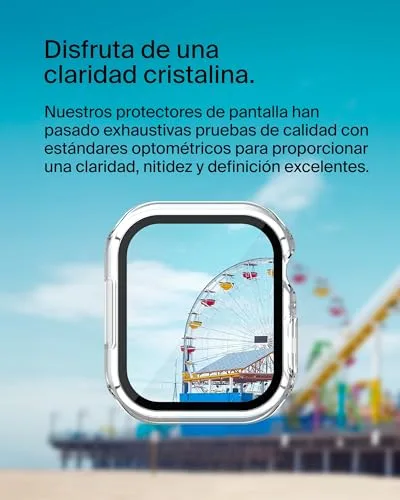 Belkin ▫️ Protetor de ecrã TemperedCurve para o Apple Watch Series 8 com cobertura de ponta a ponta e borda elevada - Protetor de vidro temperado, acessórios para o Apple Watch - Transparente 6