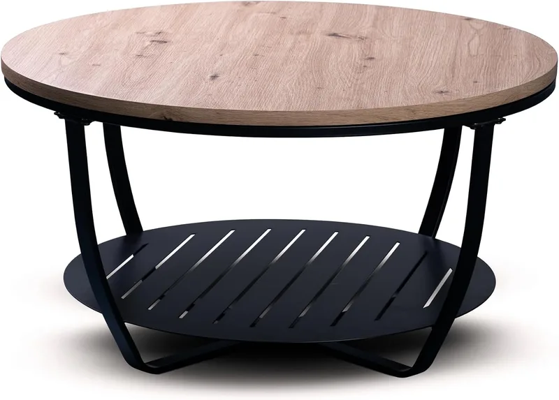 M2 Kollektion ▫️ Mesa de centro Palermo em preto, 80 x 43 x 80 cm
