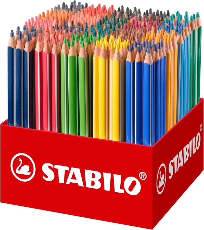 STABILO ▫️ Lápis de cor triangulares Trio Thick - Trio Thick - Estojo escolar 300-20 cores sortidas