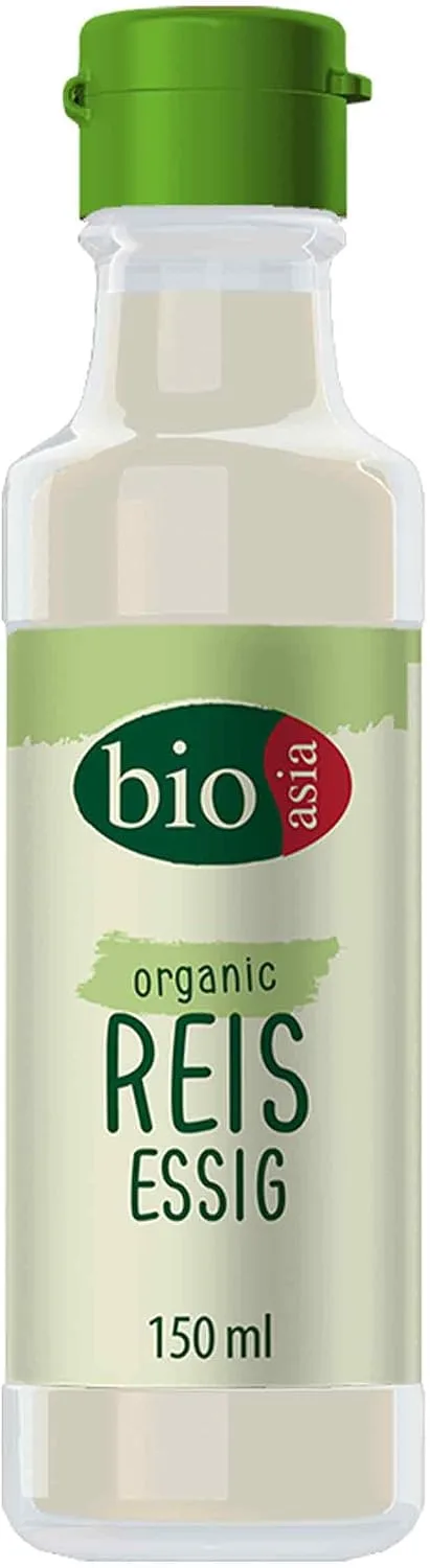 Bioasia ▫️ Vinagre de arroz biológico, vinagre para temperar e realçar o arroz de sushi, vegan, 1 x 150 ml