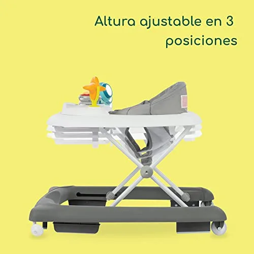 Bebeconfort ▫️ Explorer, Andador para bebés, Primeiros passos, 3 alturas ajustáveis, Centro de atividades com 12 melodias, Assento almofadado, Base antiderrapante, Para crianças dos 6 meses aos 12 kg, Grey Mist 4