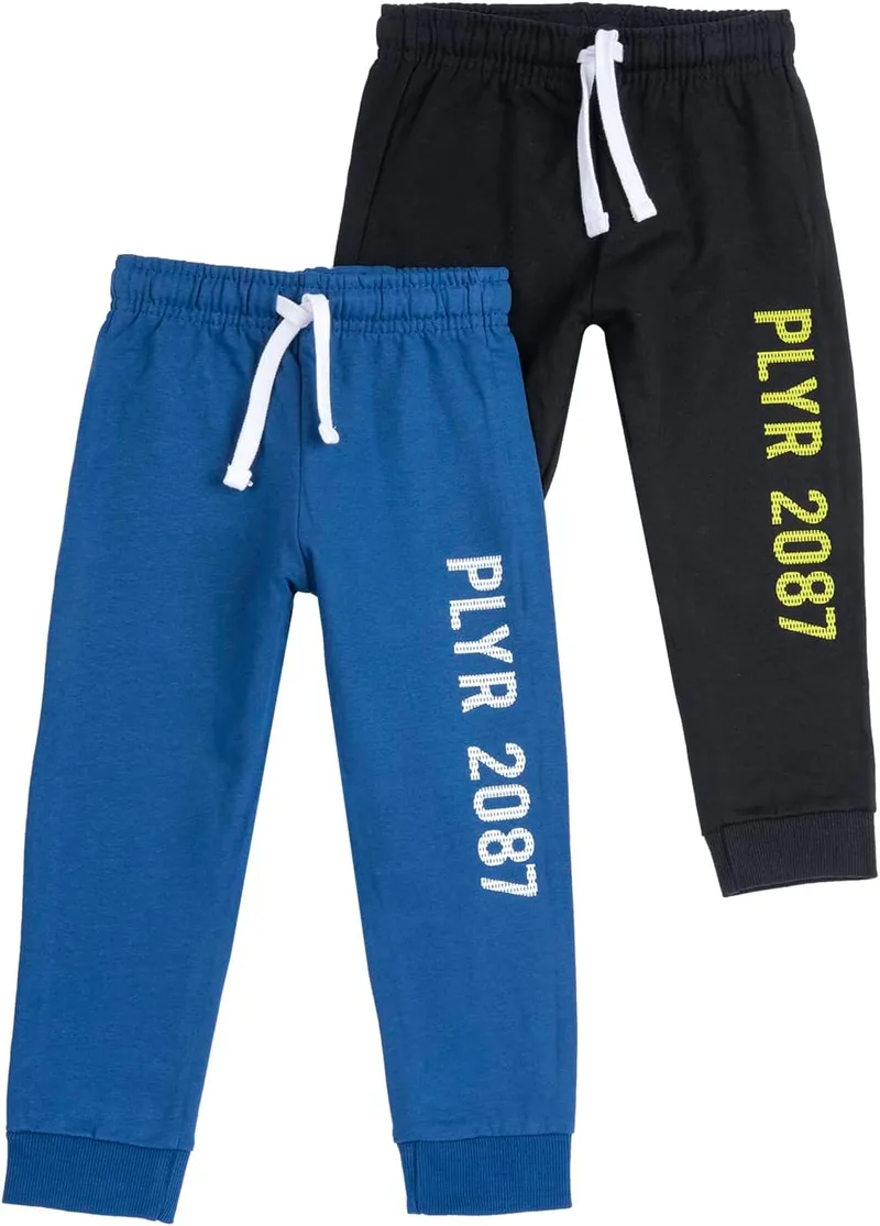 Chicco ▫️ Conjunto de 2 calças de fato de treino para menino, Calças de fato de treino de algodão, Concebido em Itália