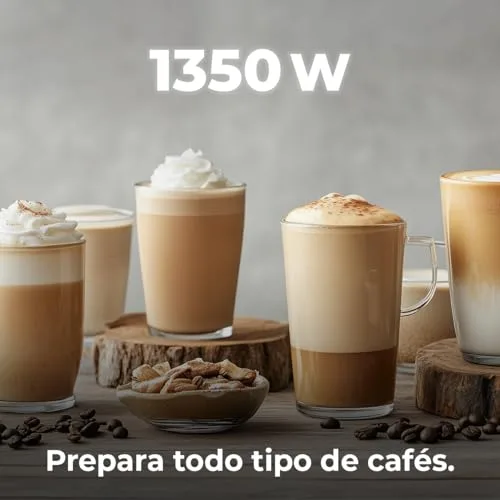 Cecotec ▫️ Máquina de café semiautomática Power Espresso 20 Cream, 20 bar, aquecimento por Thermoblock, adequada para café moído, expresso, cappuccino e latte, ecrã tátil, reservatório de leite de 700 ml e de água de 1 L 4